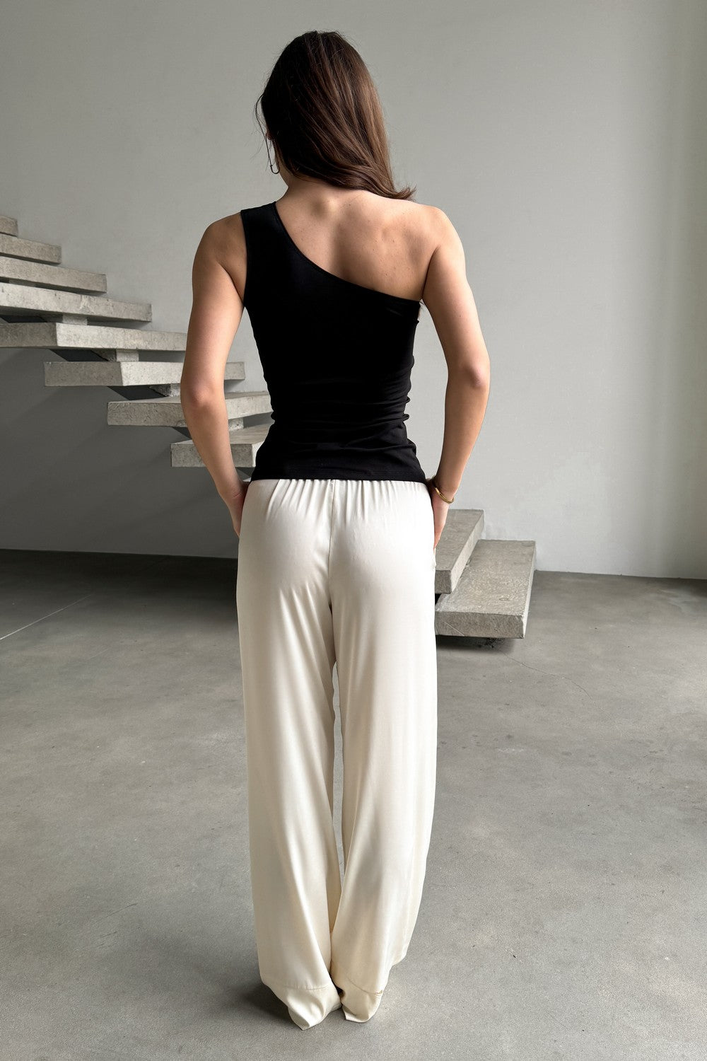 Майка на одно плечо C257003/1 Basic 6 black