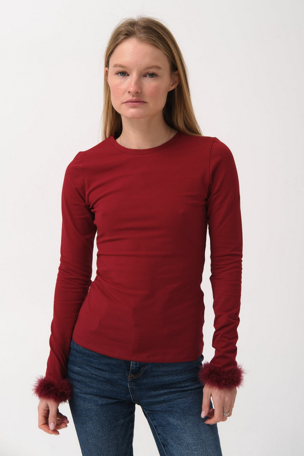 Лонгслив с перьями Cheeeeeers! WL23805/13 burgundy