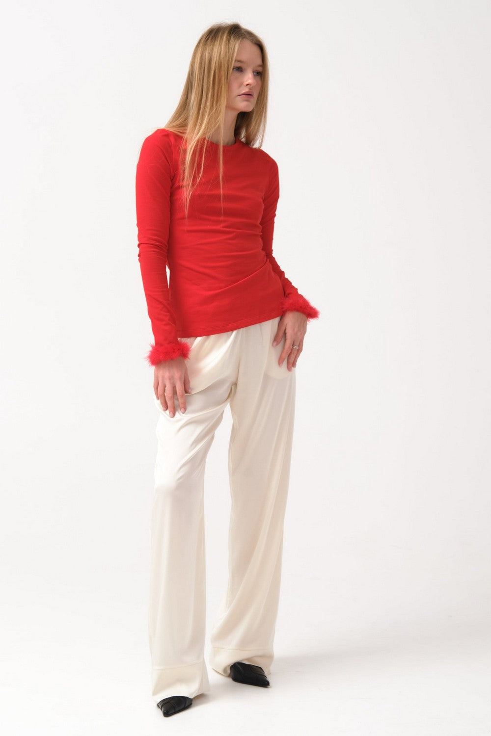 Лонгслив с перьями Cheeeeeers! WL23805/2 red