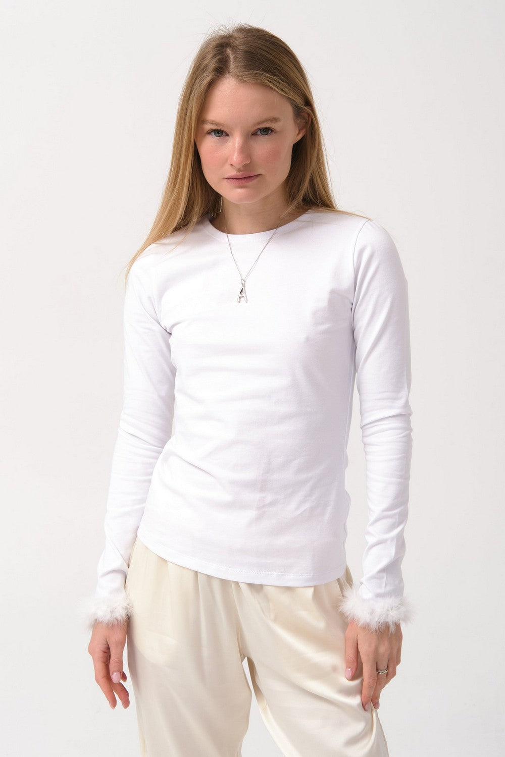 Лонгслив с перьями Cheeeeeers! WL23805/3 white