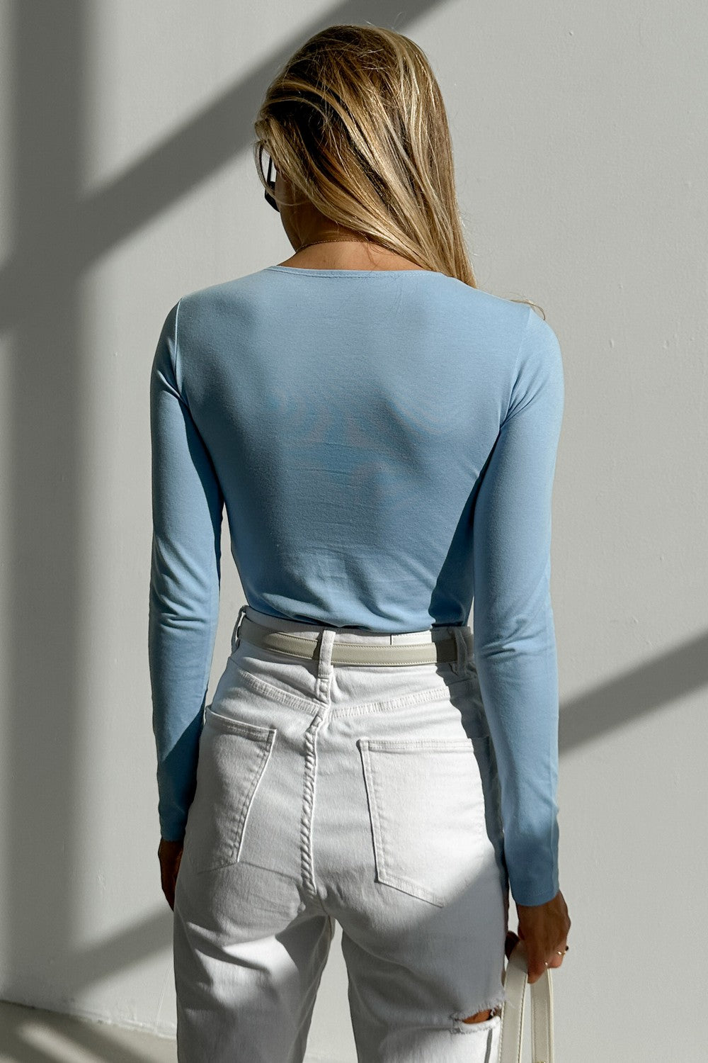 Хлопковое боди с длинными рукавами WL18304/5 Thursday blue