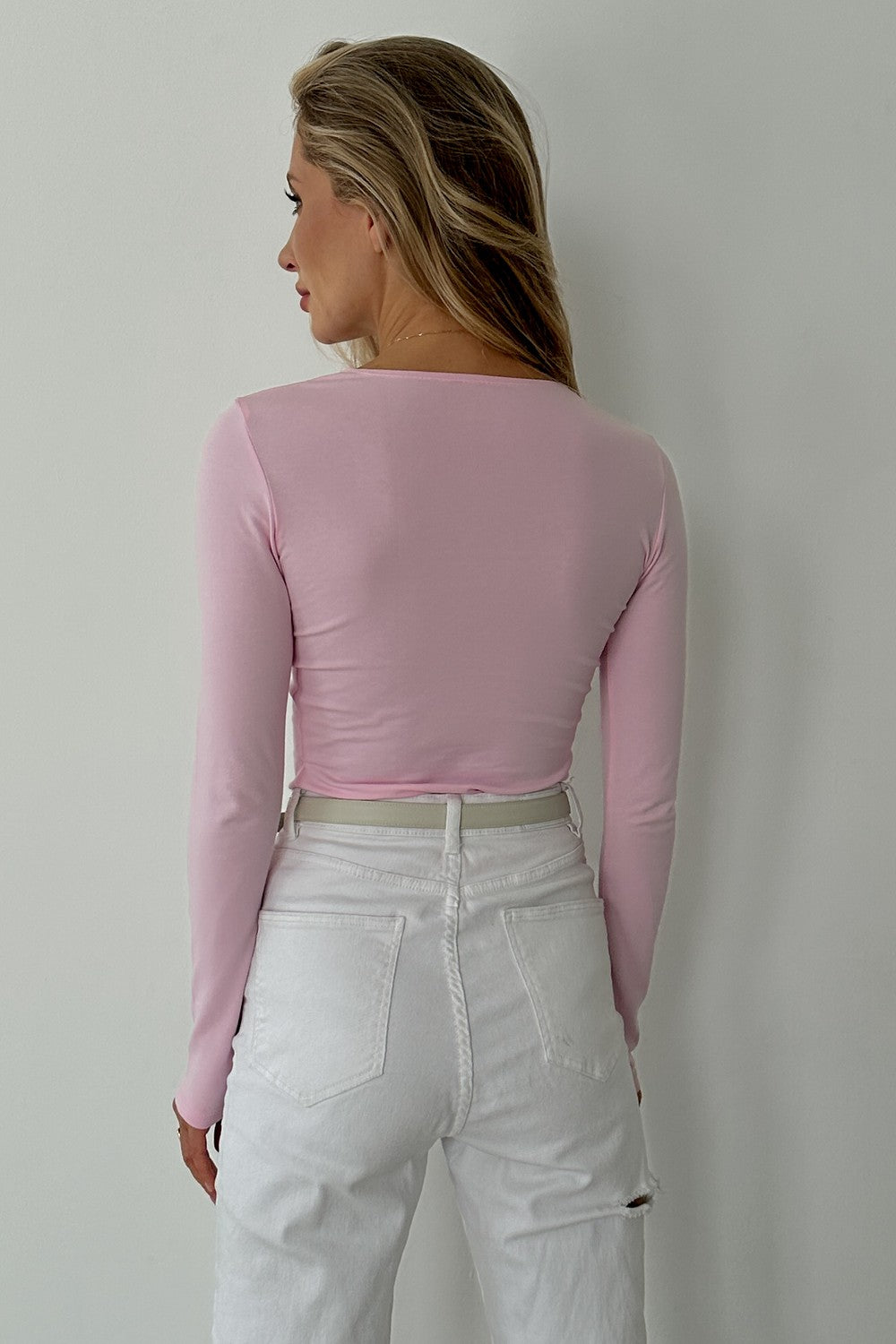 Хлопковое боди с длинными рукавами WL18304/6 Thursday rose