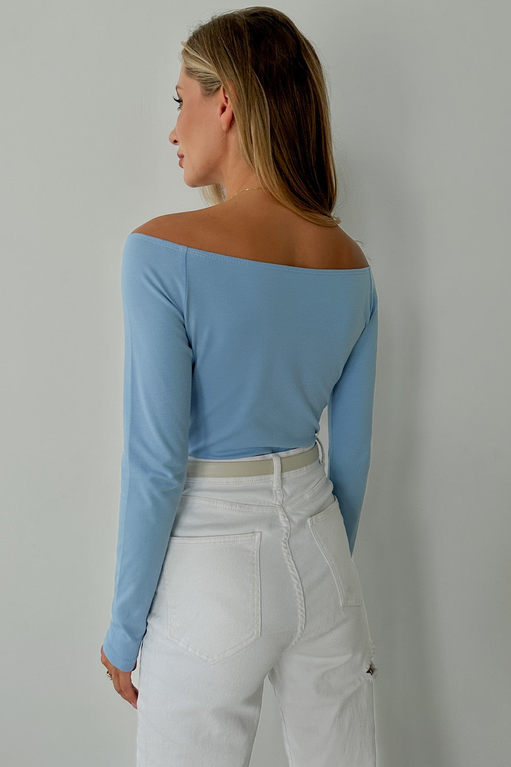 Хлопковое боди с глубоким вырезом Z19311/5 Aries blue