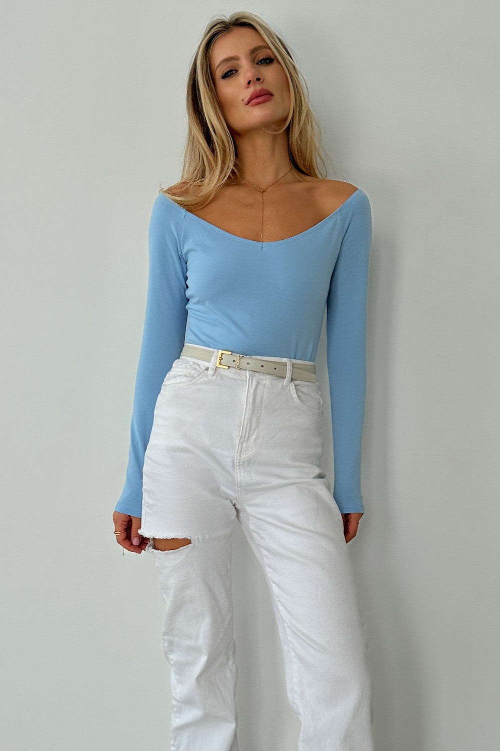 Бавовняне боді з глибоким вирізом Z19311/5 Aries blue