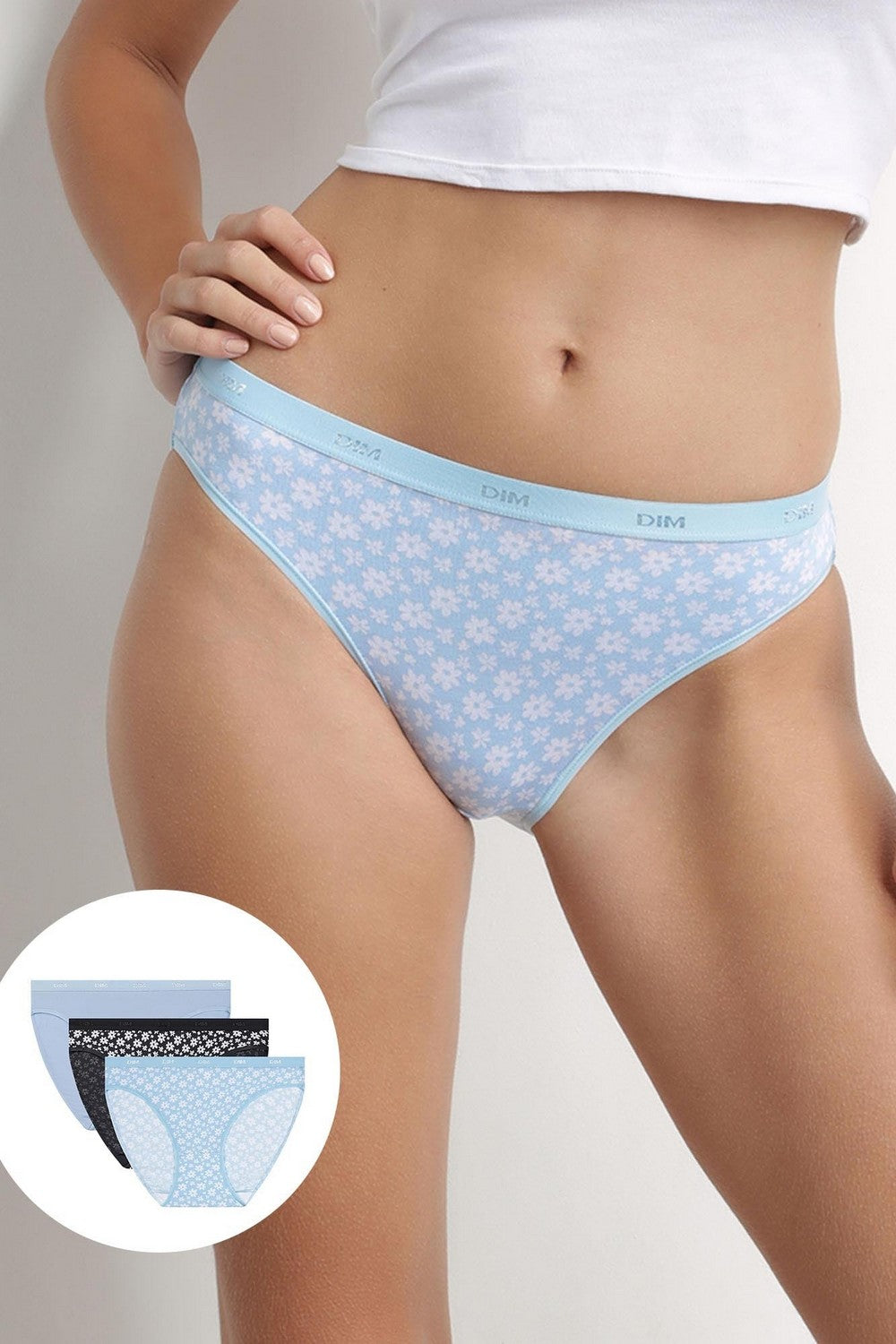 Хлопковые трусики слип 4C17 Les Pockets Coton (3 шт.) sunday bl