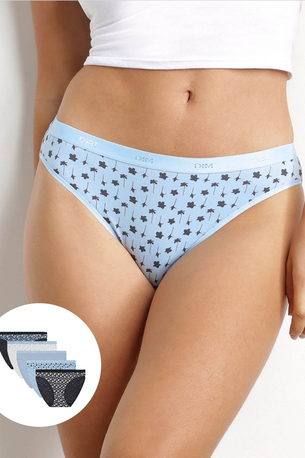 Хлопковые трусики слип 4C17 Les Pockets Coton (5 шт.) bluebell