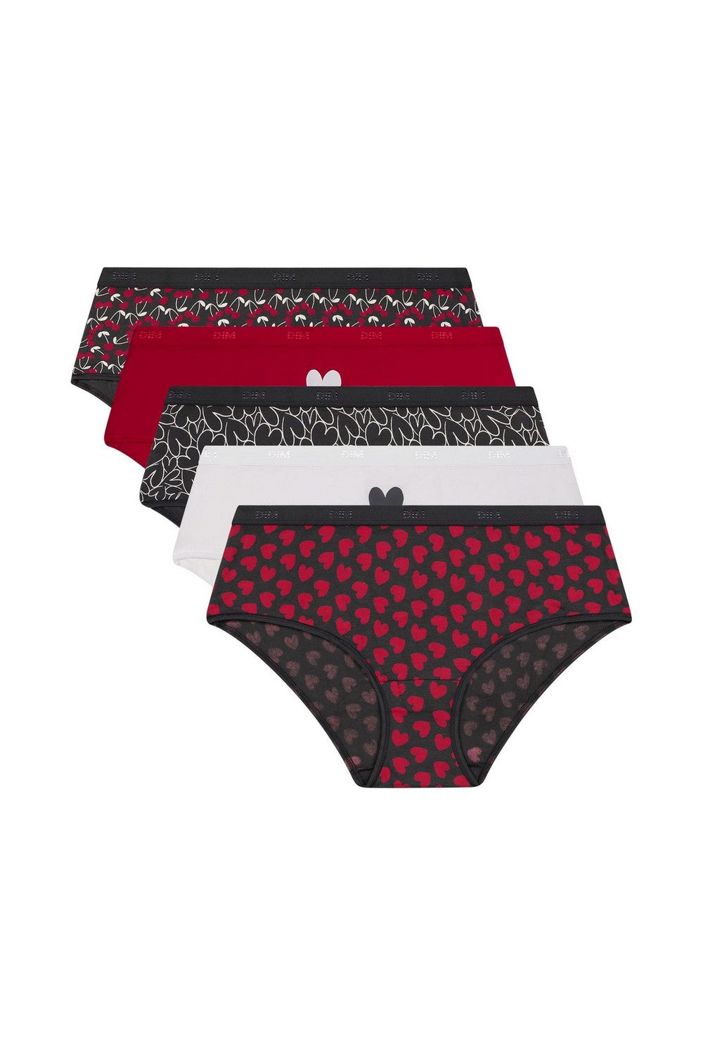 Набор хлопковых шортиков 4C20 Les Pockets Coton (5 шт) cherry d`am