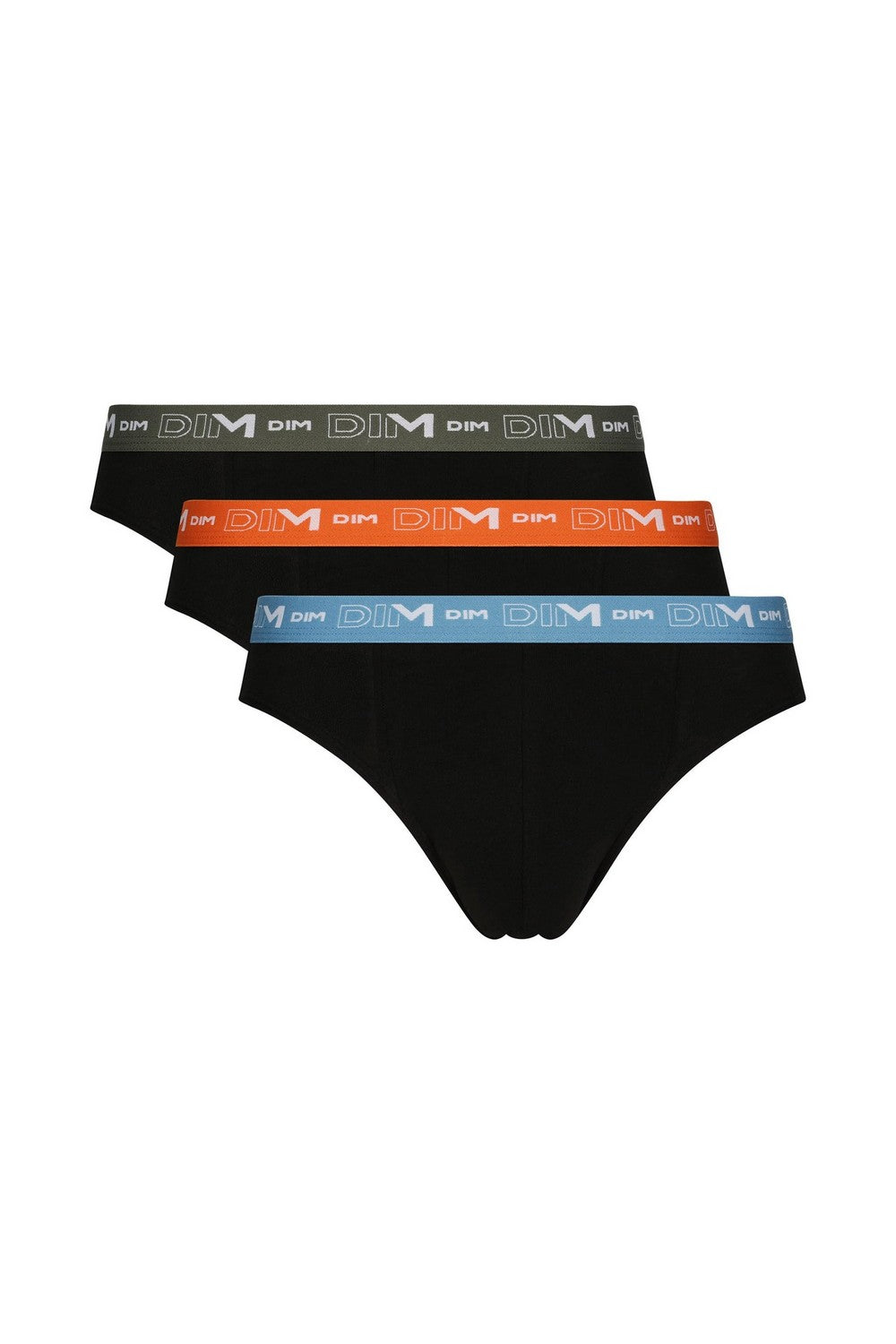 Мужские трусы слип из хлопка 6595 MPK (3 шт.) noir bl./or./vert