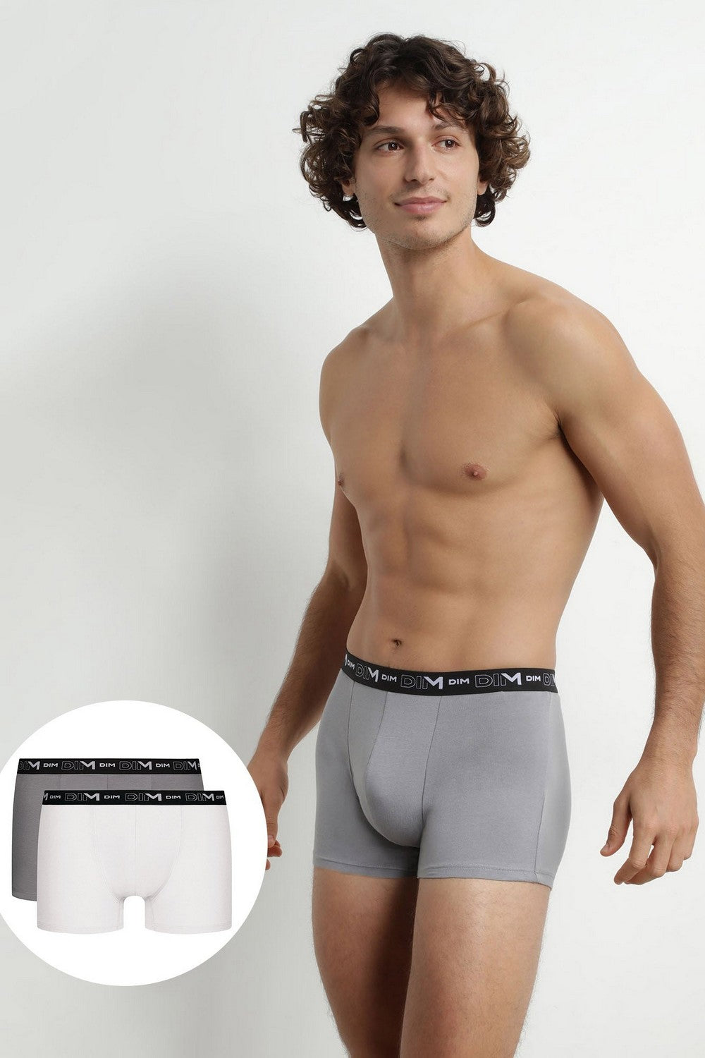 Мужские трусы шорты 6596 MPK (2 шт.) blanc/gris