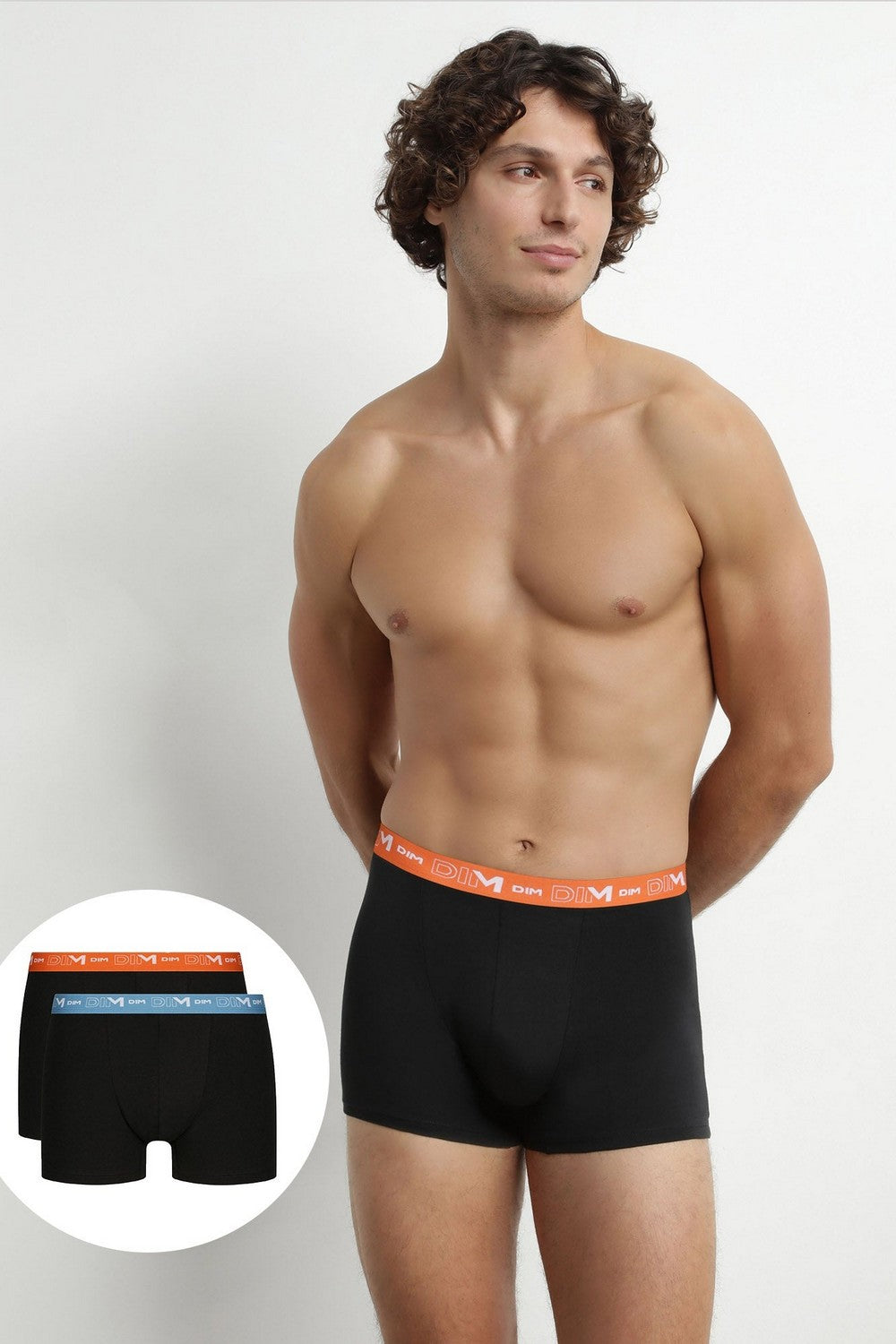 Мужские трусы шорты 6596 MPK (2 шт.) noir or./noir bleu