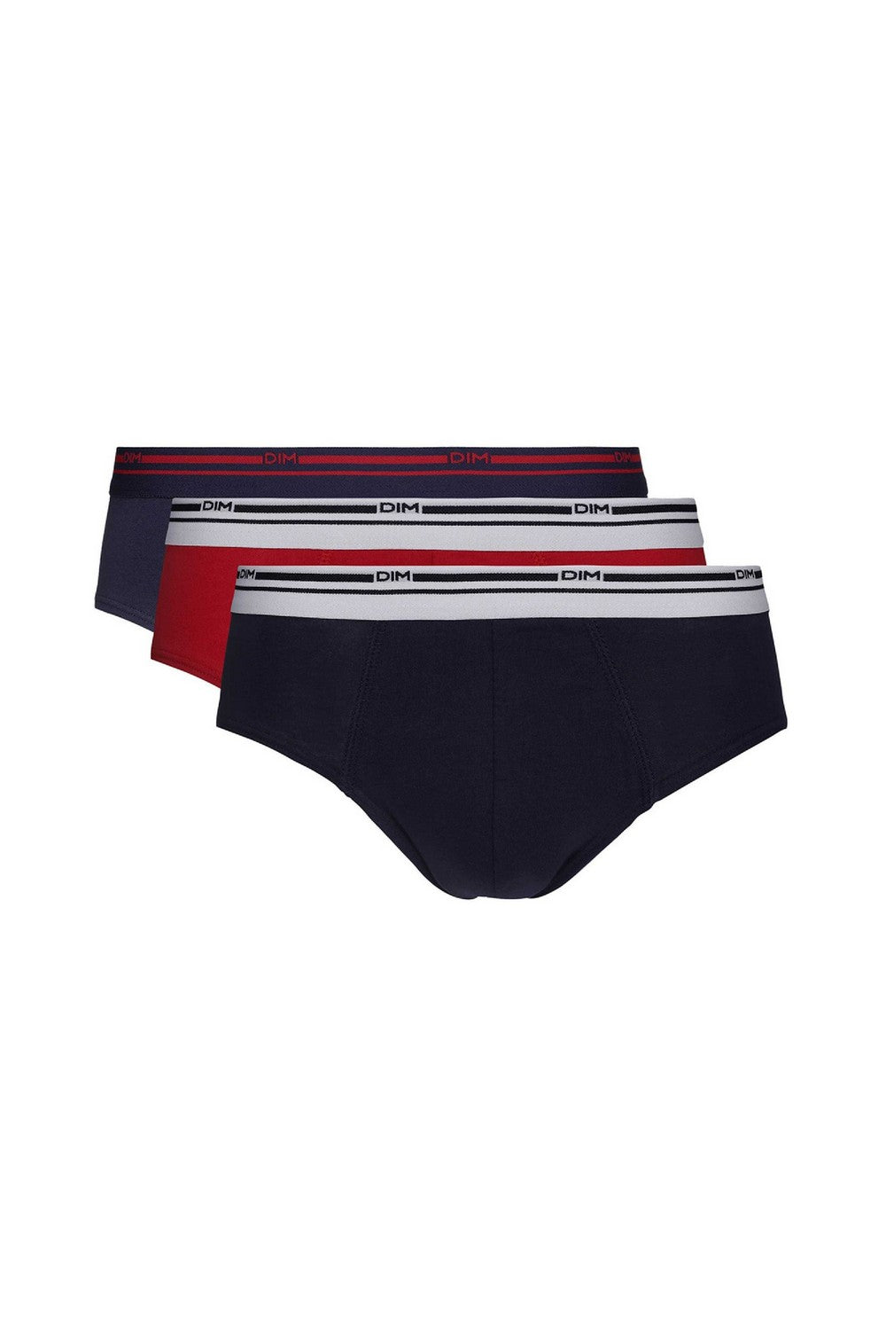 Мужские трусы слип из хлопка D09BB Classic Colors (3 шт.) bleu/rouge/bleu