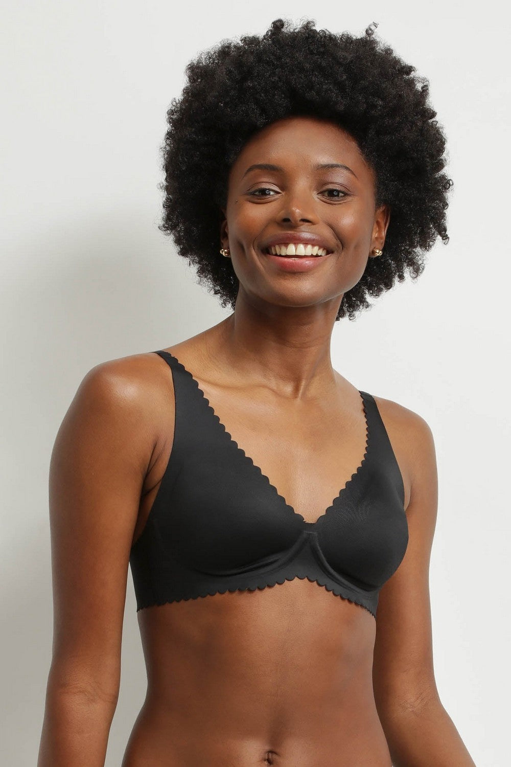 Бесшовный бюстгальтер из микрофибры D0DF8 Body Touch black