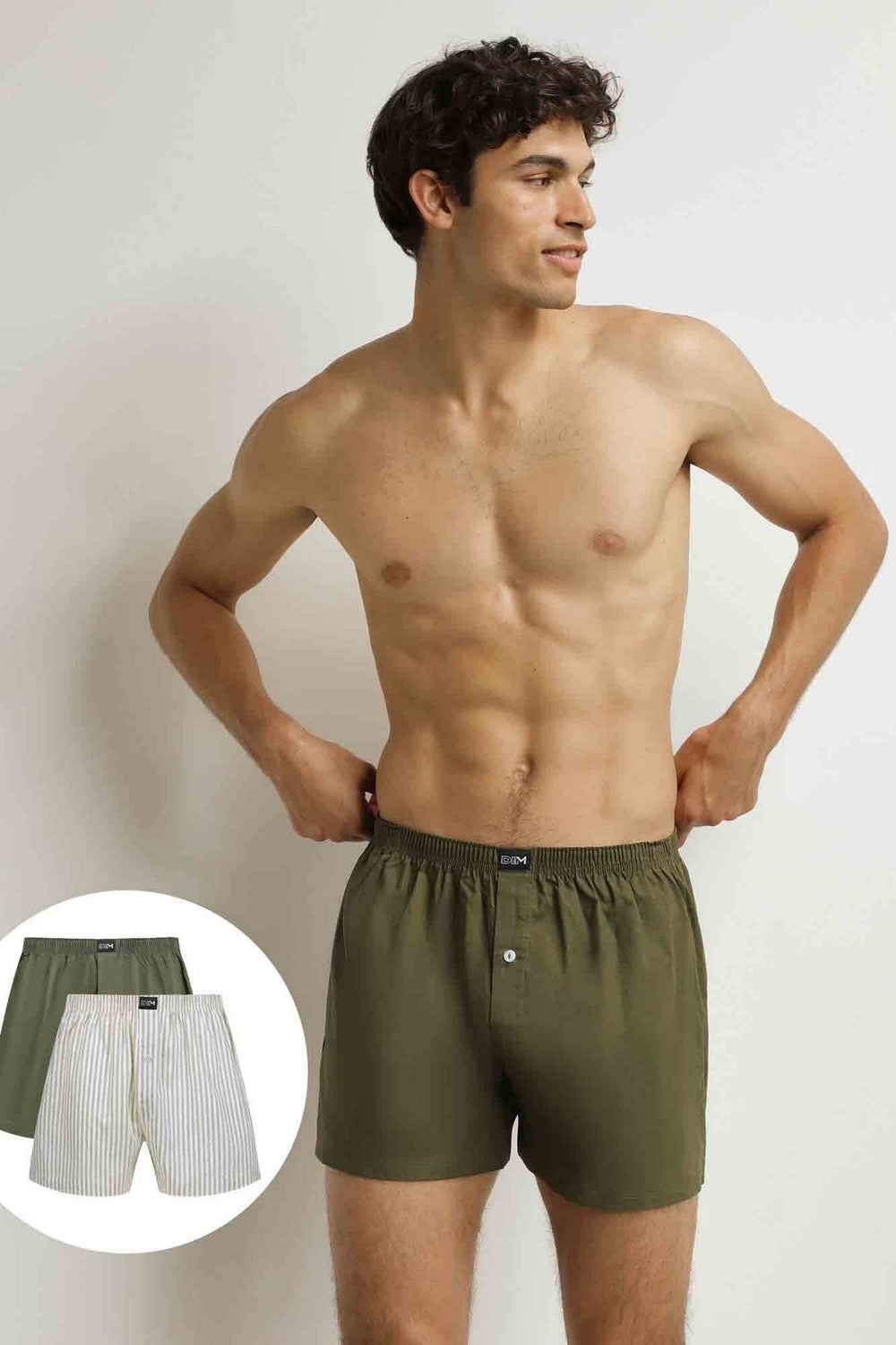 Мужские боксеры из хлопка D0DXY (2 шт.) retro/vert