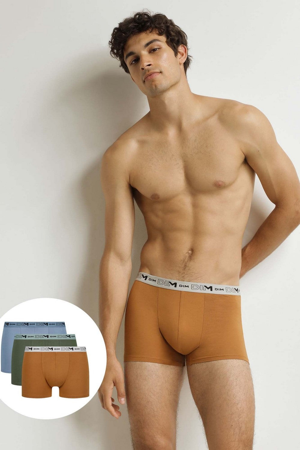 Мужские трусы шорты D0EAR Coton Stretch Bio (3 шт.) nature