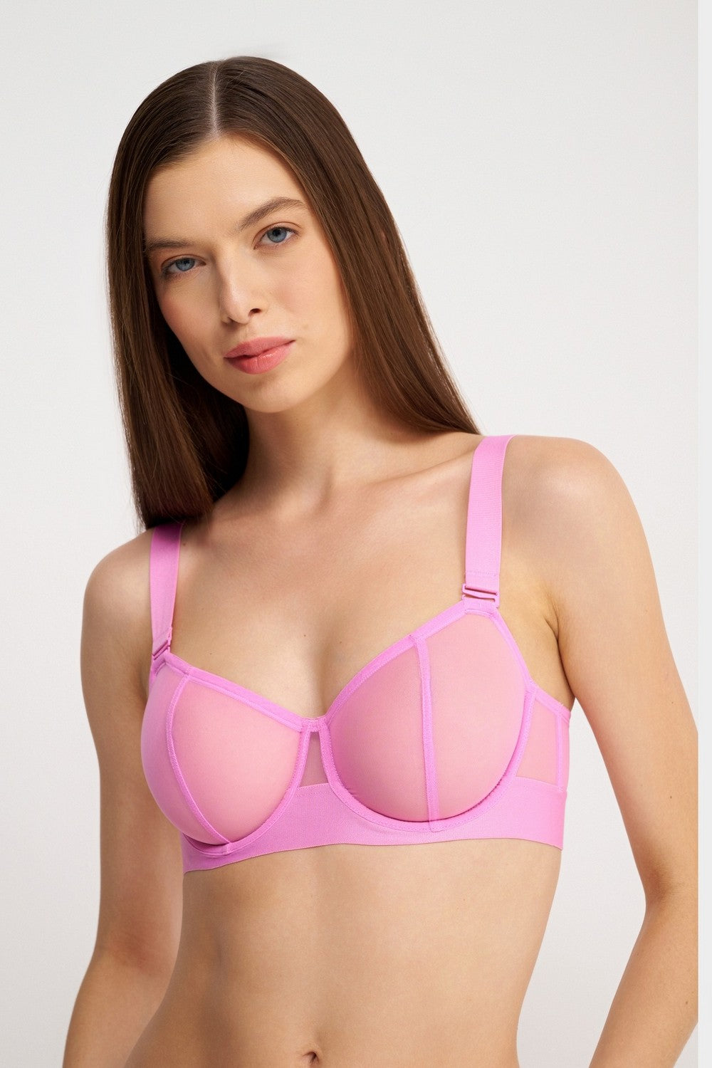 Мягкий бюстгальтер из микросетки DK4939 camelia