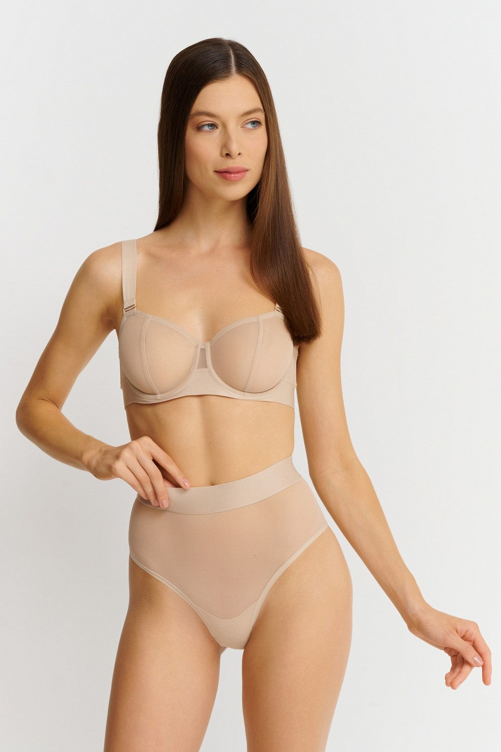 Шортики из микросетки DK8195 cashmere