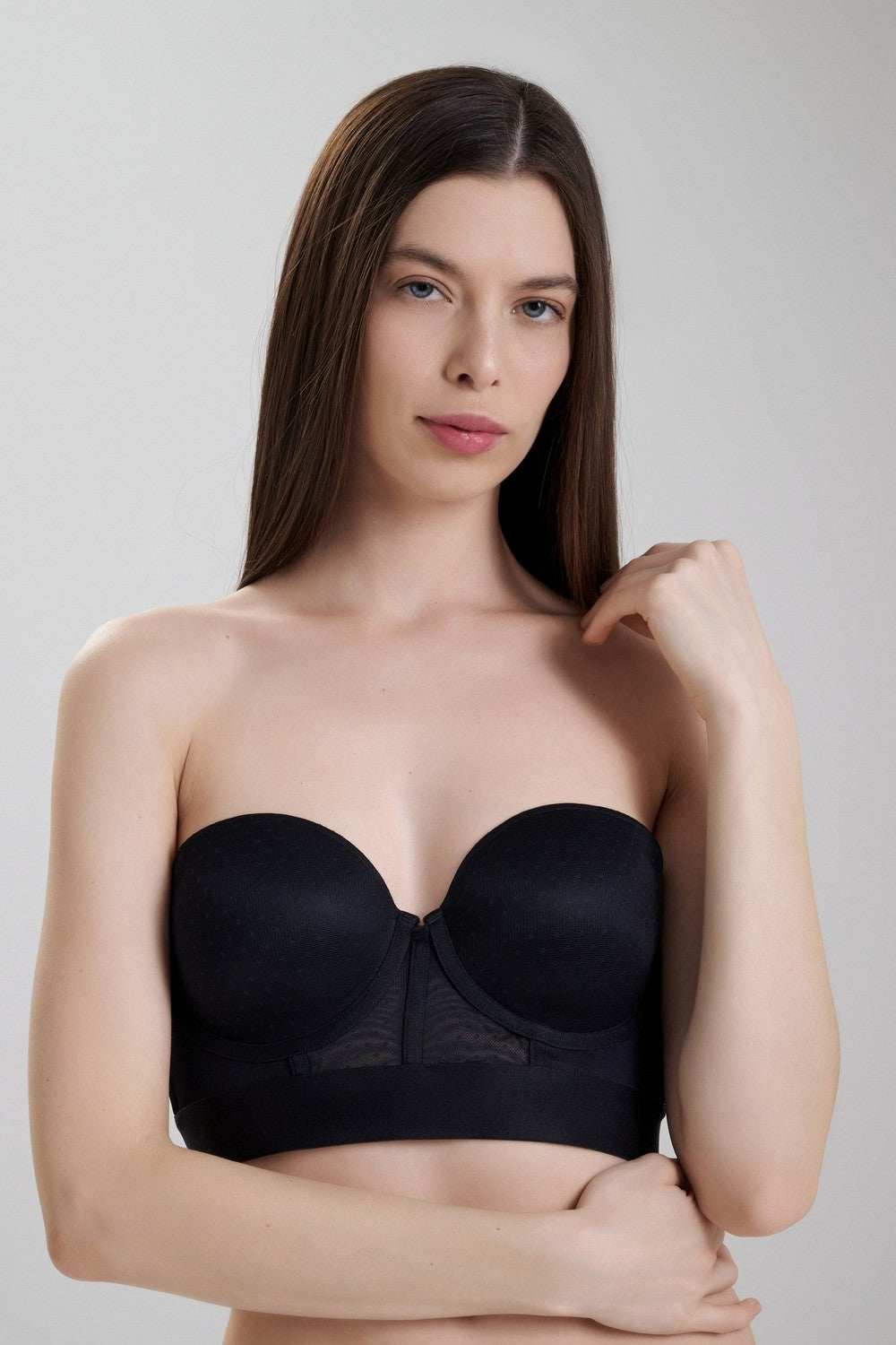 Бюстьє зі знімними бретелями Dot Mesh DK7506 black