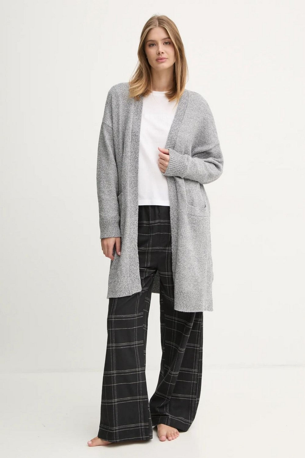 Кардиган с логотипом бренда YI00031 grey