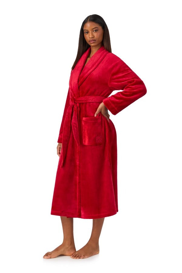 Длинный халат с поясом YI00077 red