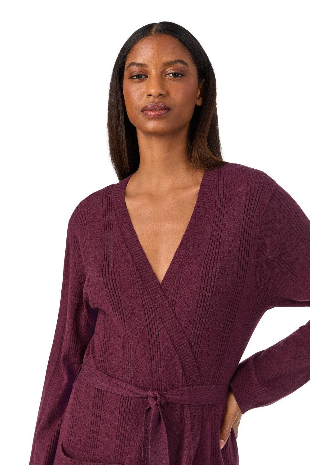 Халат из вискозы YI00089 plum