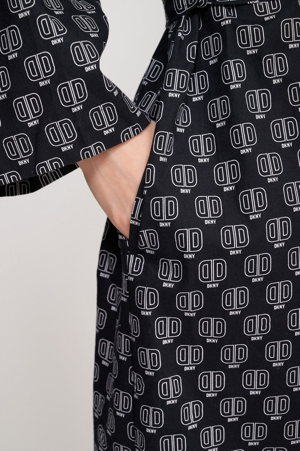 Бавовняний халат з логотипом YI10024 black