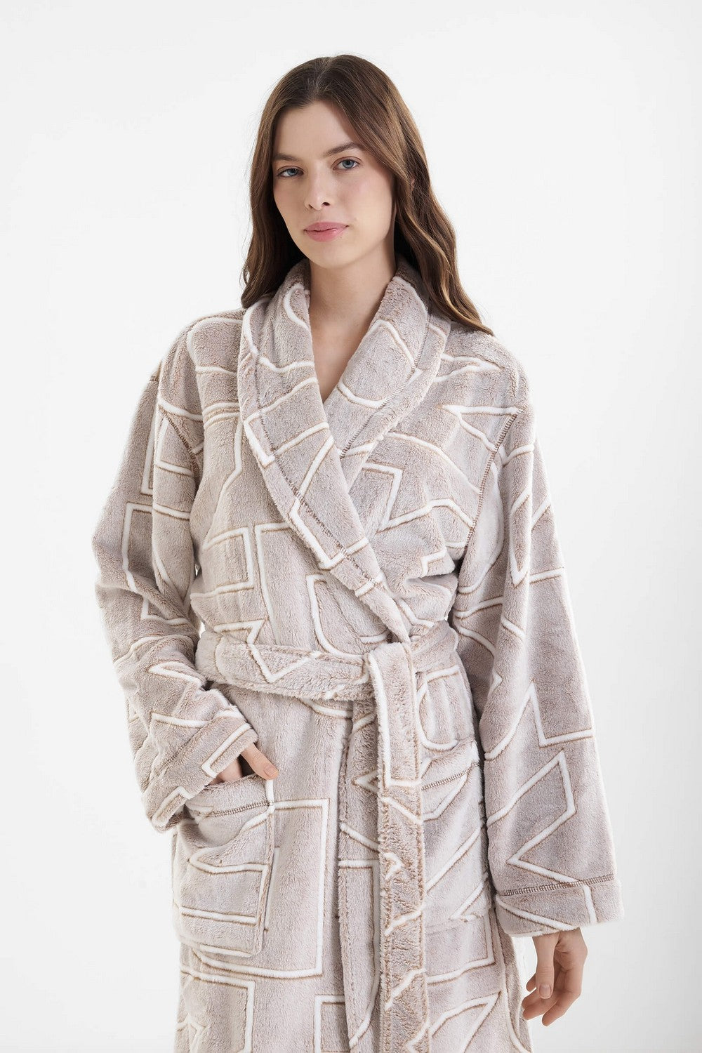 Халат з велсофту YI10077F fr cork