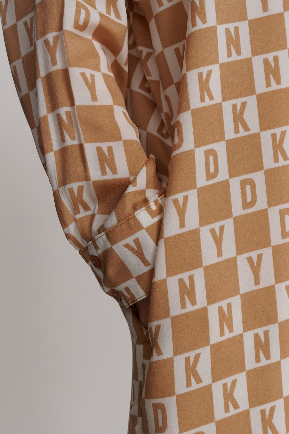 Длинный халат на пуговицах YI20019 oatmeal