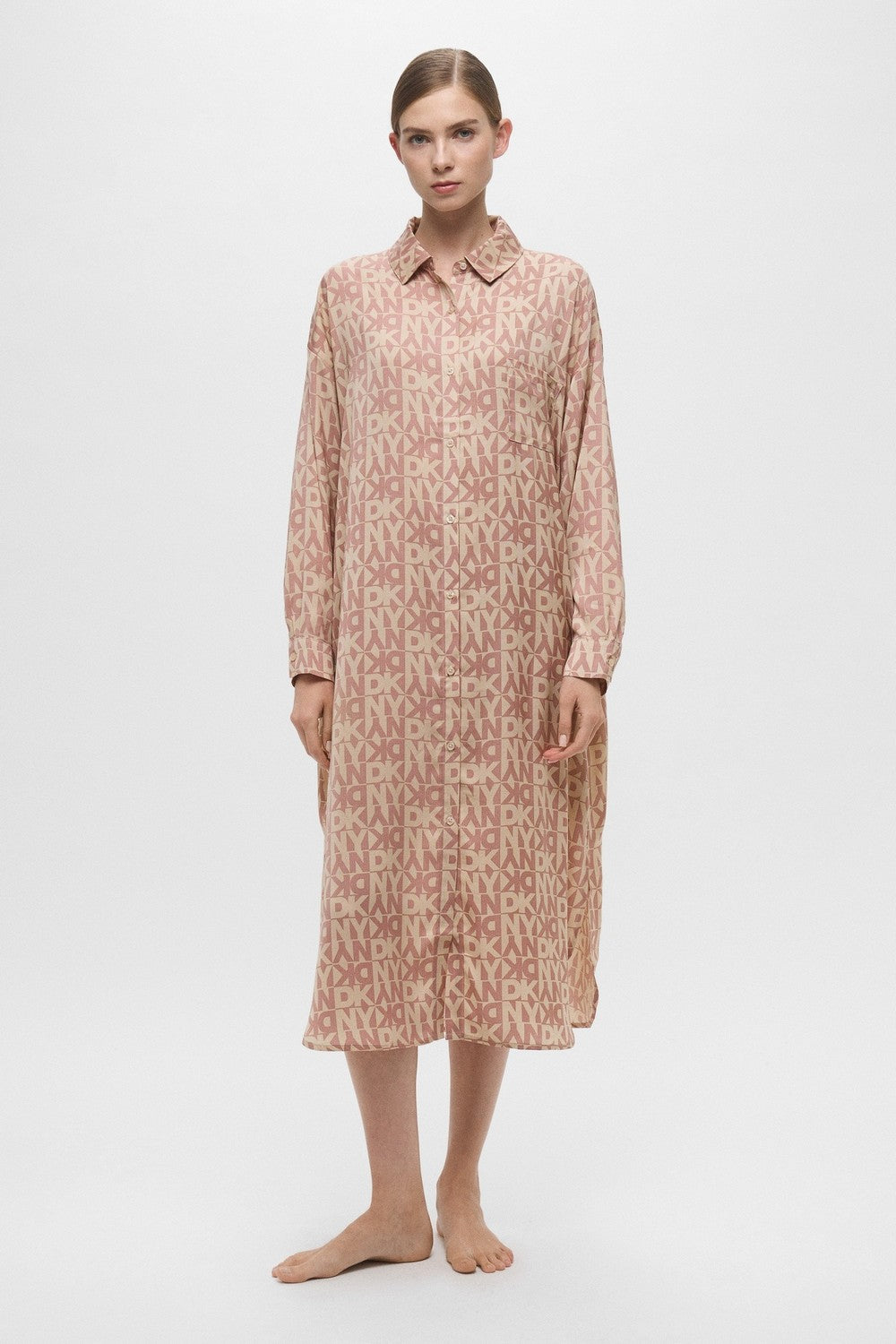 Нічна сорочка з логотипом YI20061 cream/pt