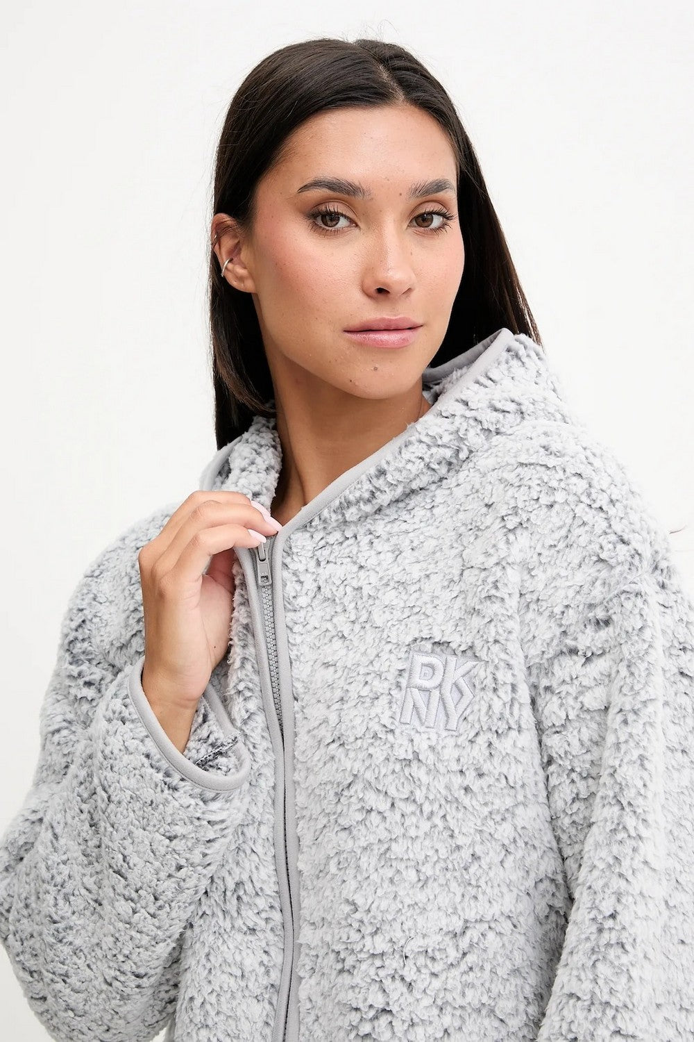 Халат на молнии YI20065 light grey