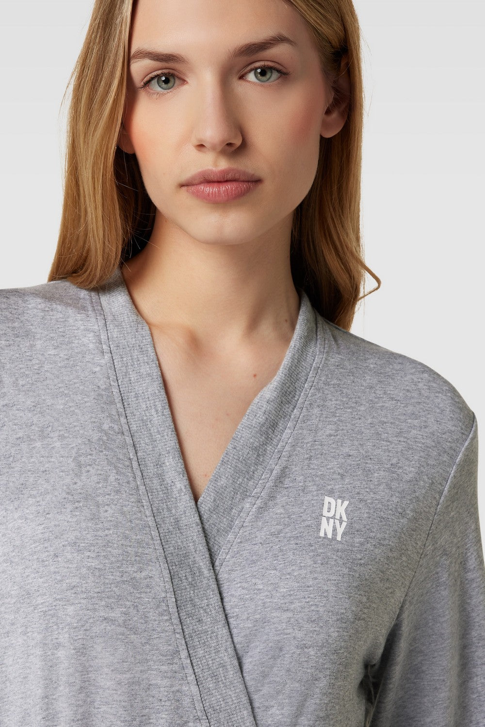 Довгий халат з бавовни YI2022635 grey