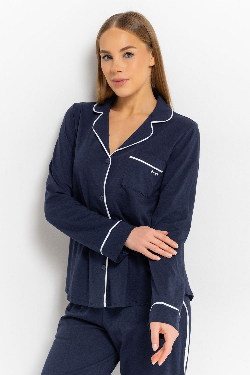 Піжама з контрастним кантом YI2719259/400 navy