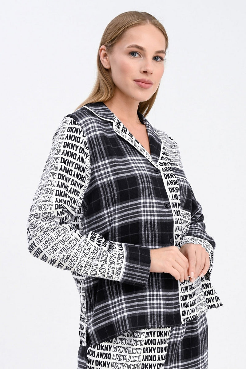 Фланелевая пижама на пуговицах YI2922669 black plaid