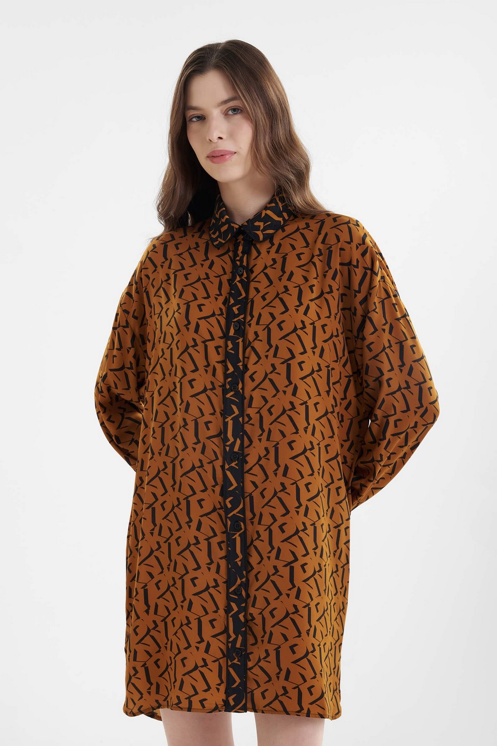 Ночная рубашка с логотипом YI30081 brown
