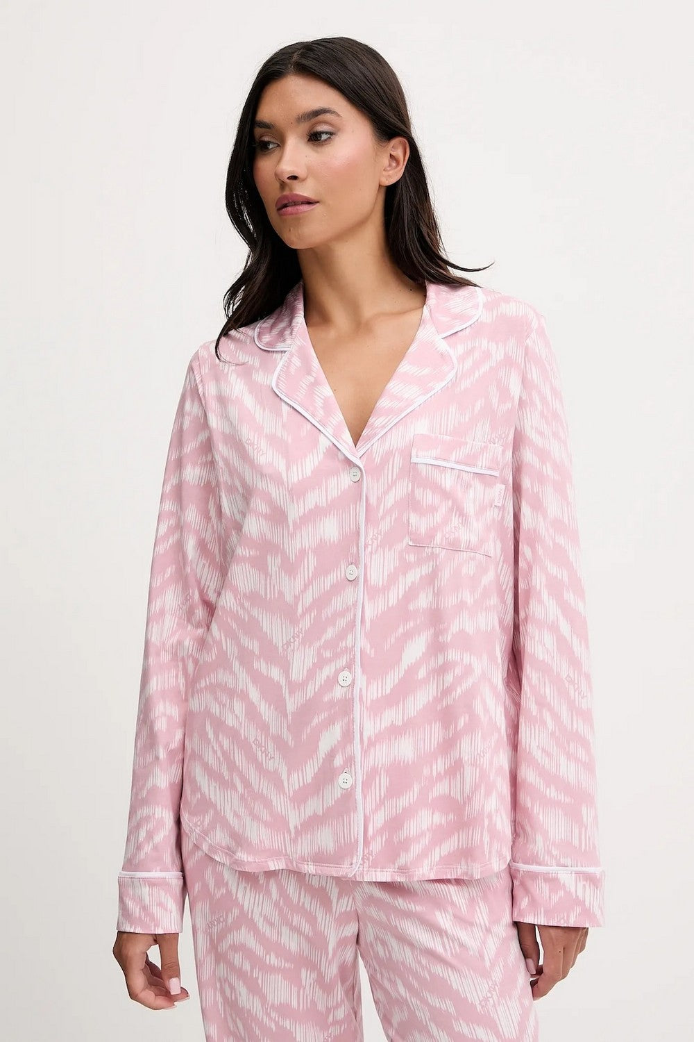 Хлопковая пижама на пуговицах YI80062 pink