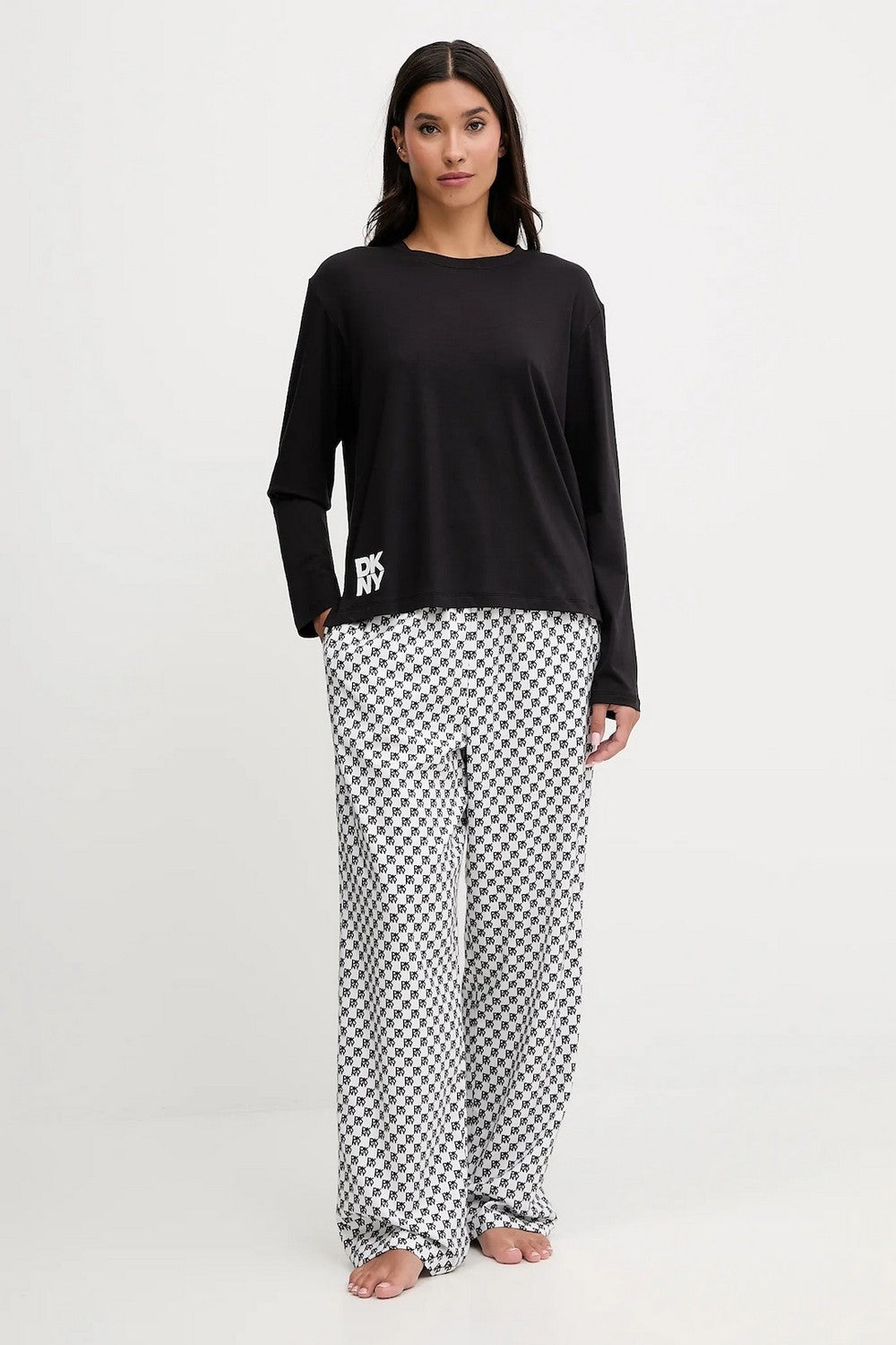 Хлопковая пижама с логотипом YI80064 checker logo