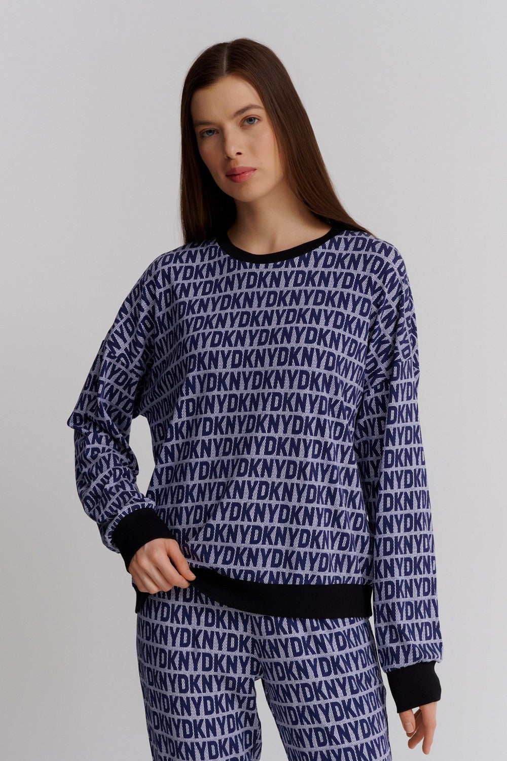 Хлопковая пижама с брюками YI90025 navy