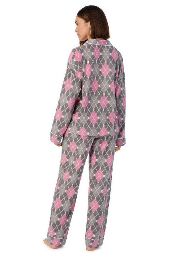 Флісова піжама з принтом YI90028F grey