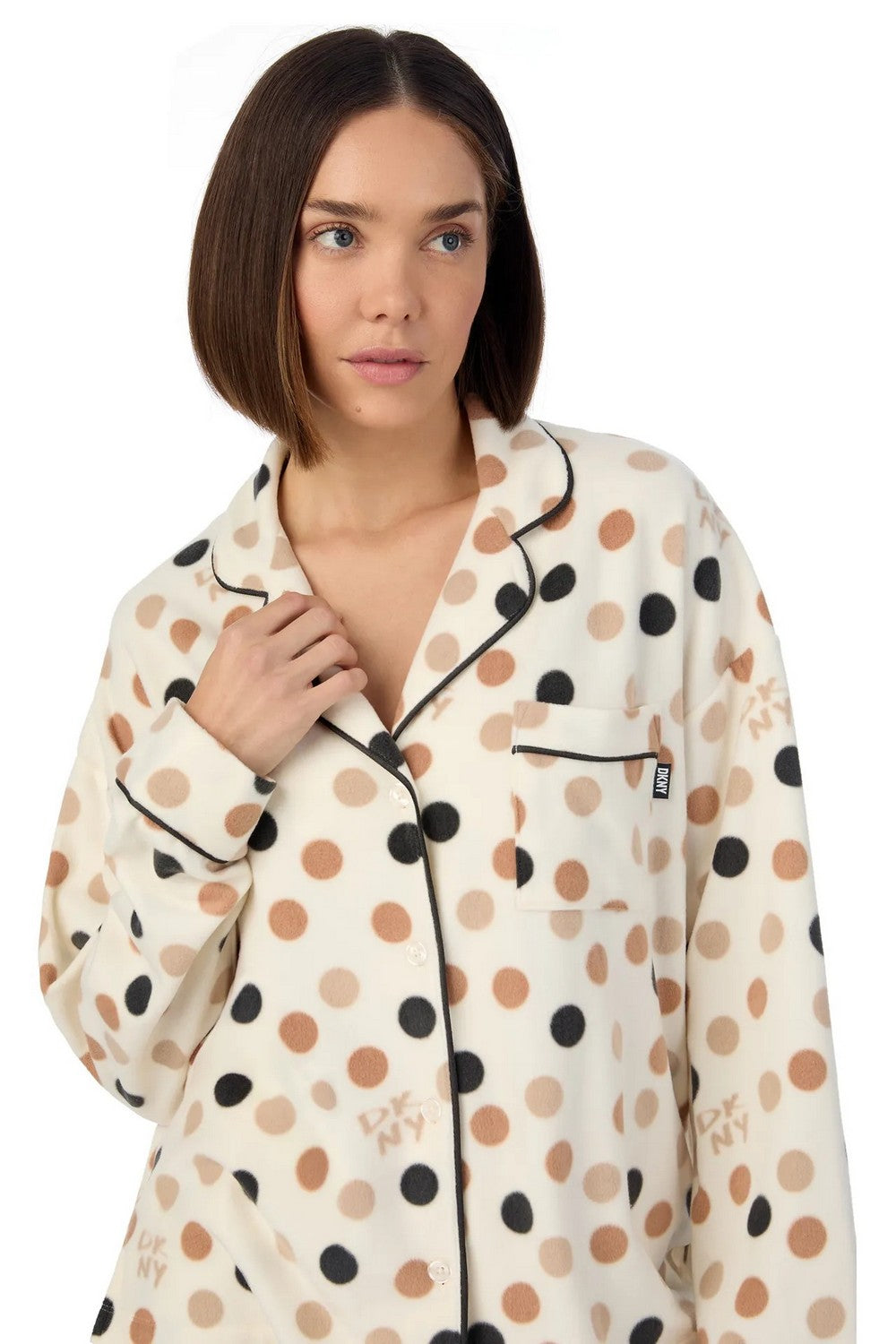 Флисовая пижама с принтом YI90028F off white