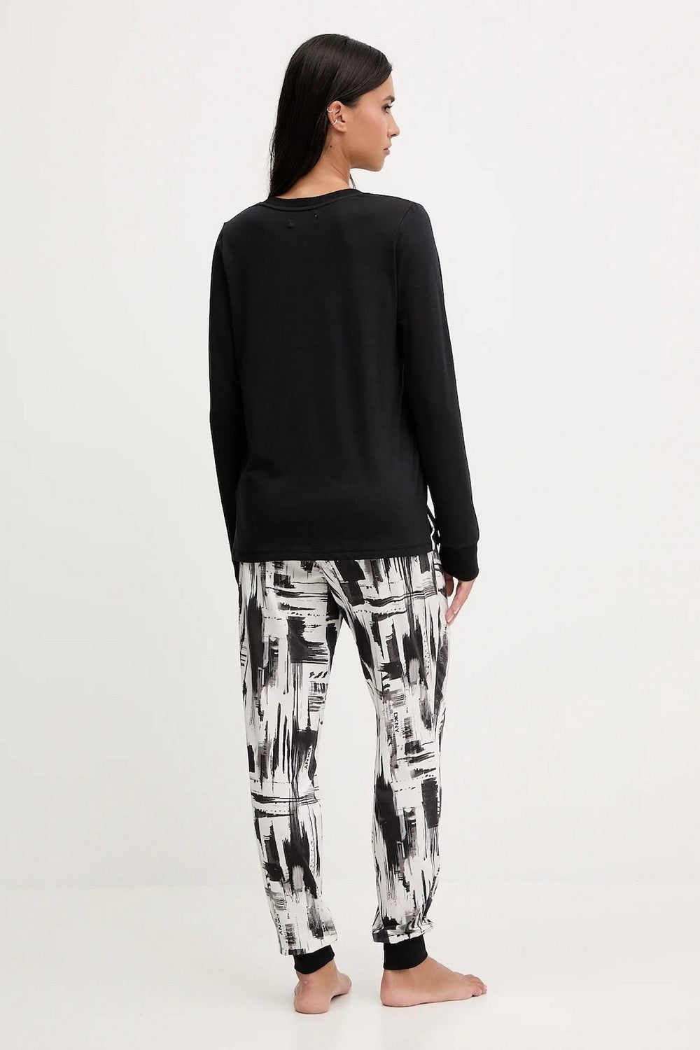 Хлопковая пижама с принтом YI90062 black