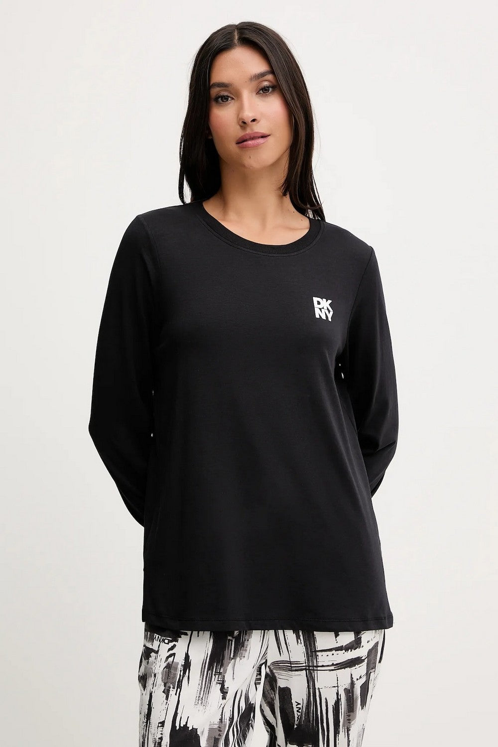 Бавовняна піжама з принтом YI90062 black