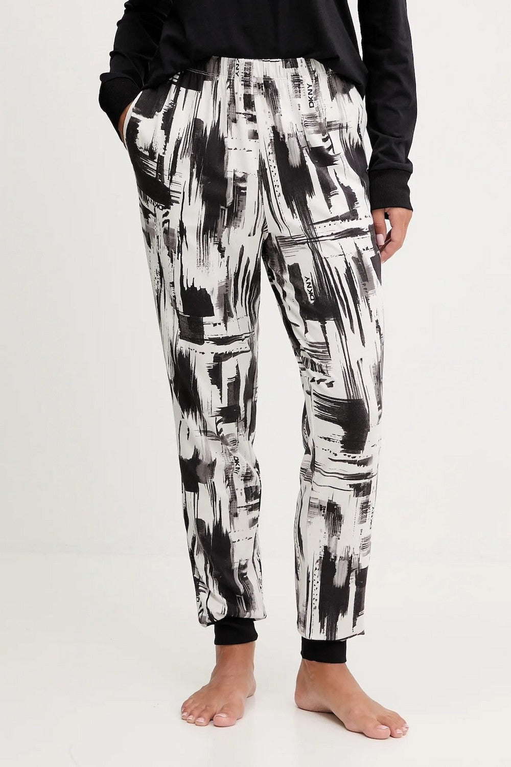 Хлопковая пижама с принтом YI90062 black