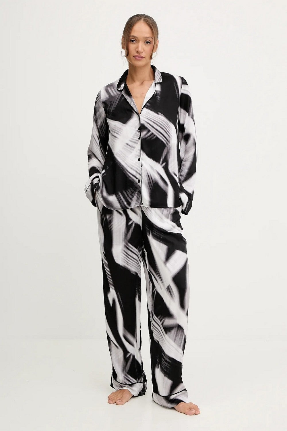 Пижама из вискозы с принтом YI90070 black ray of l