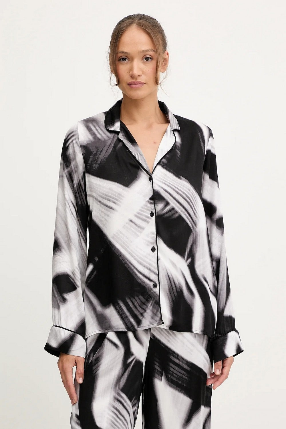 Піжама з віскози з принтом YI90070 black ray of l