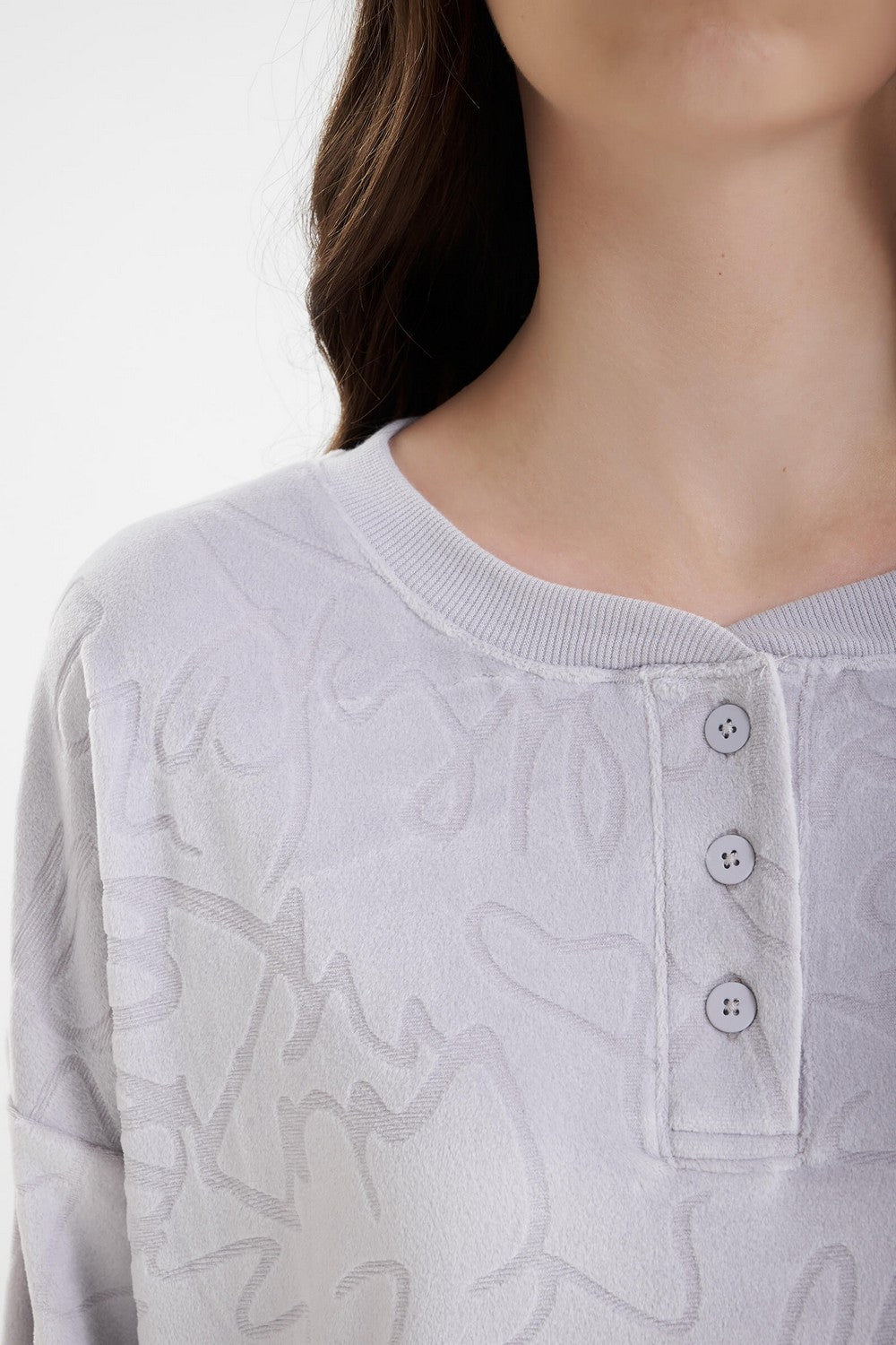 Домашній костюм з логотипом YI90082 grey