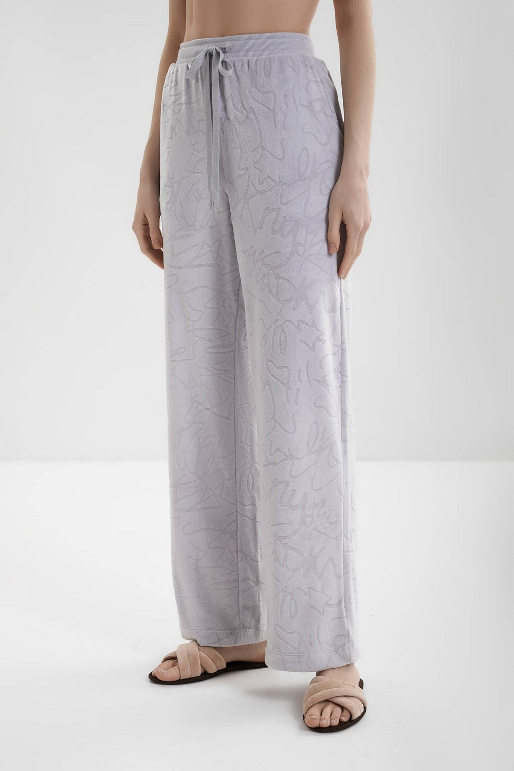 Домашній костюм з логотипом YI90082 grey