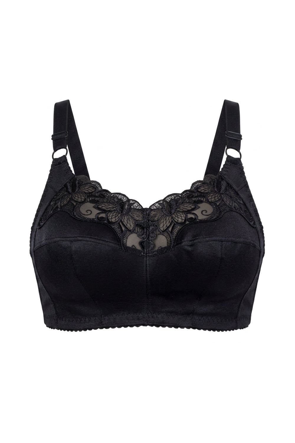 Мягкий бюстгальтер с вышивкой 249 black
