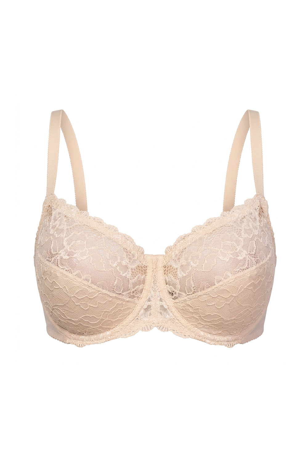 Напівдубльований бюстгальтер з мереживом 296/008 beige