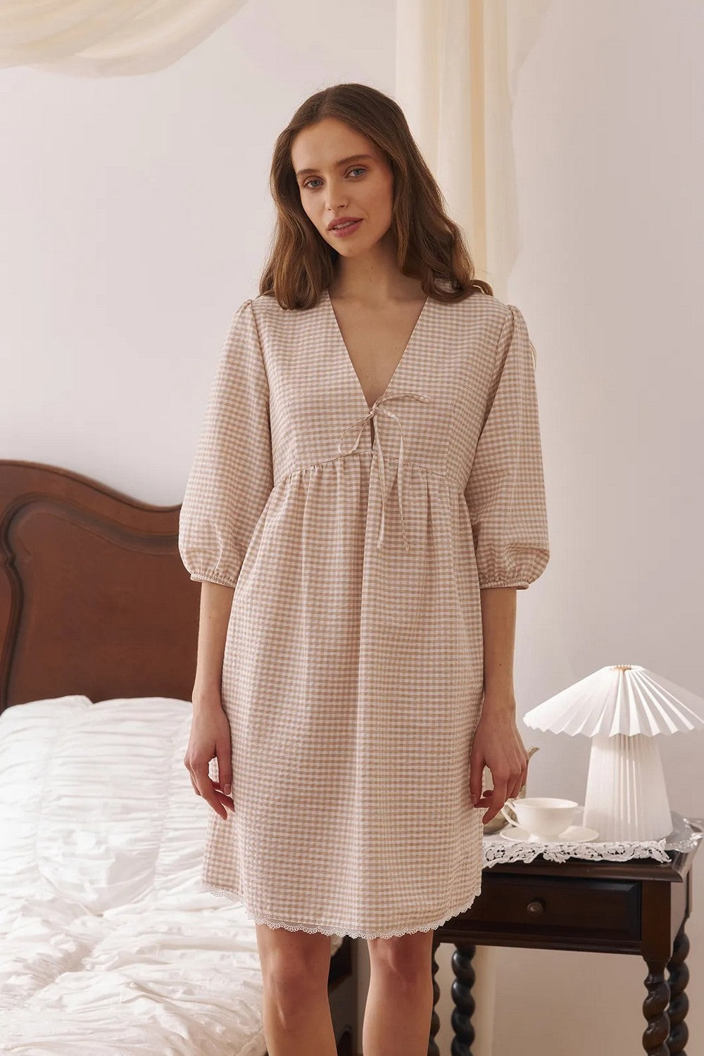 Ночная сорочка из хлопка LDB 140/01/01 Jannice beige