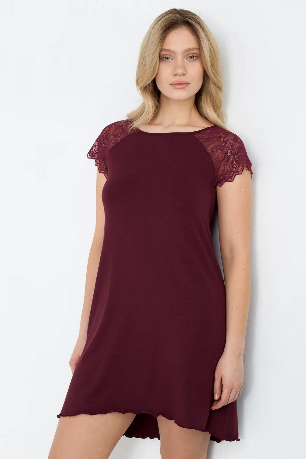 Нічна сорочка з модалом LDM 108/00/10 Louren burgundy Ellen