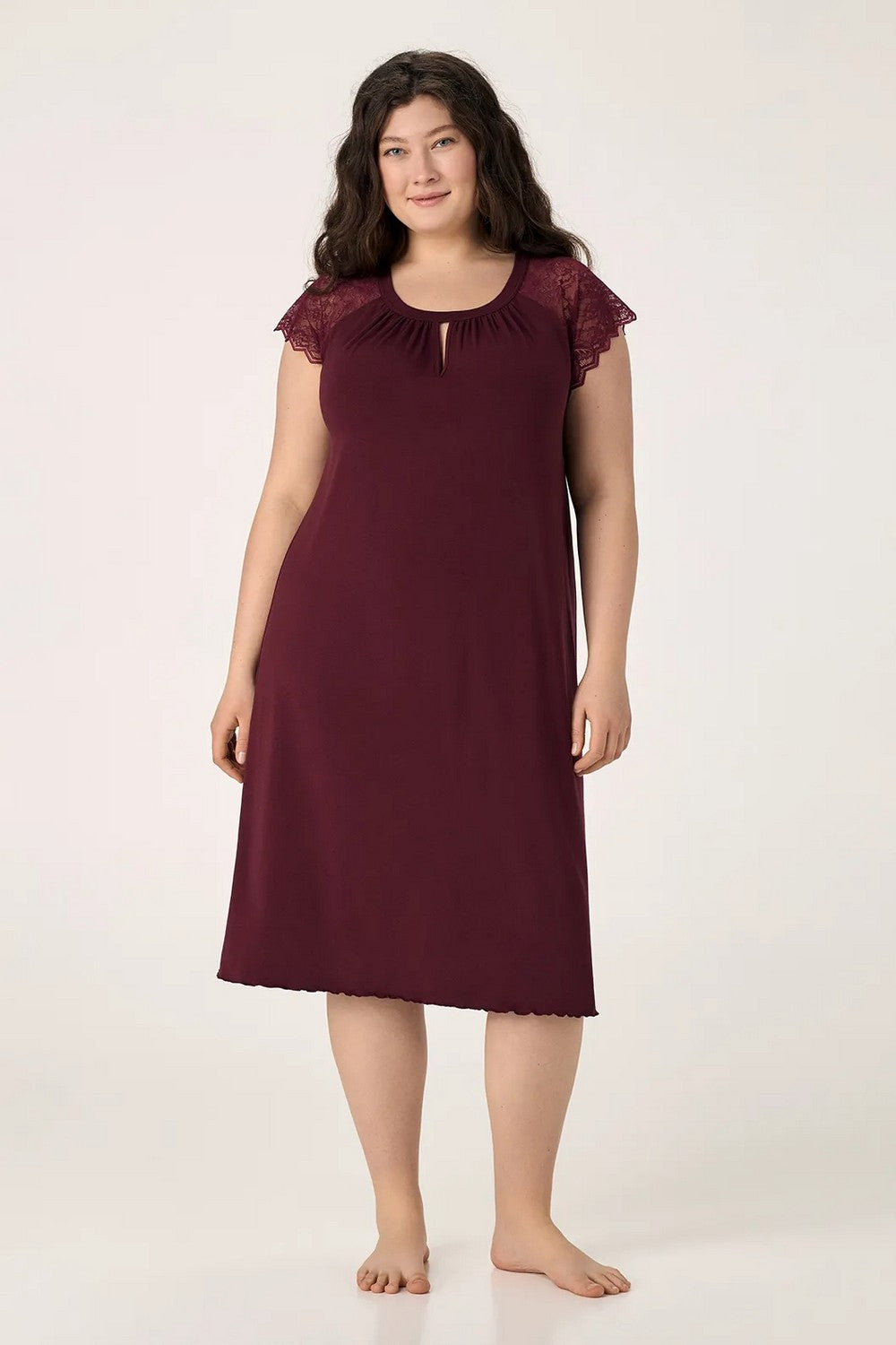 Нічна сорочка з модалом LDM 108/01/11 Louren burgundy Ellen
